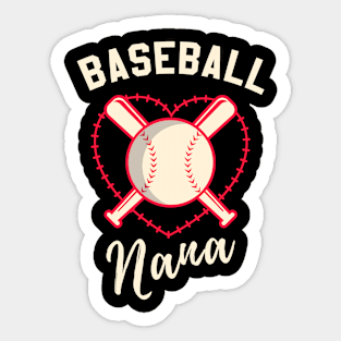 Baseball Game Sports Lover Nana Grandma Sticker